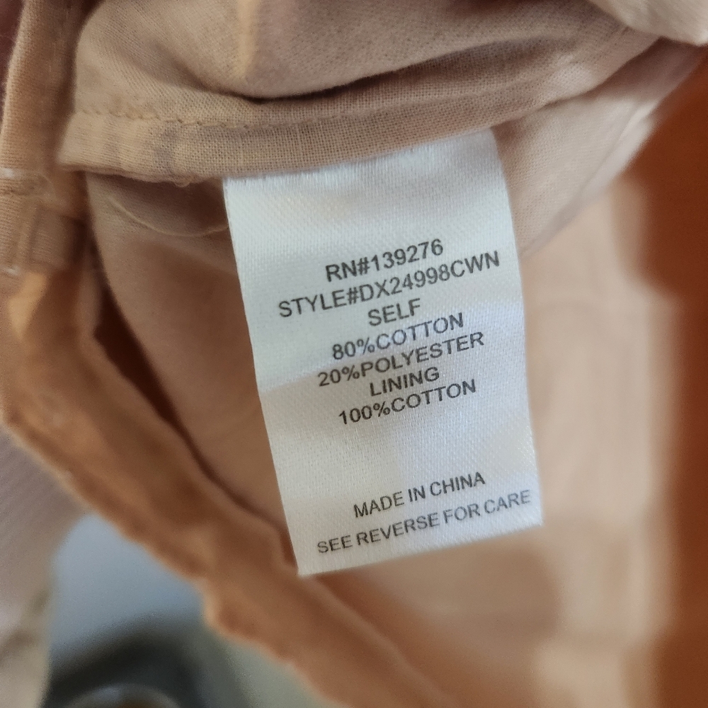 Danielrainn Pullover Smock Peach Floral Shirt Sleeve Blouse Size 3x P2p 26 - Picture 5 of 10